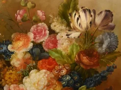 Pamono Georgian Artist, Still Life with Flowers, Oil Painting, Framed><noscript><img width=