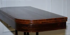 Pamono Georgian Folding Games Table with Brass Castors><noscript><img width=