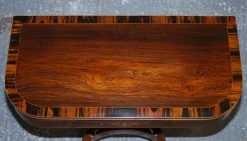 Pamono Georgian Folding Games Table with Brass Castors><noscript><img width=