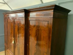 Best Pamono Georgian Inlaid Mahogany Wardrobe, 1810