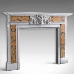 Online Pamono Georgian Revival Marble Fireplace, 1980s