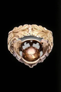 Outlet Pamono Georgian Rose-Cut Diamond Solitaire Ring in 18-Karat Gold and Silver, 1790