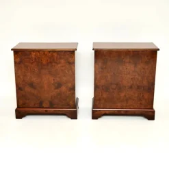 Pamono Georgian Style Burr Walnut Side Chests, 1950, Set of 2><noscript><img width=