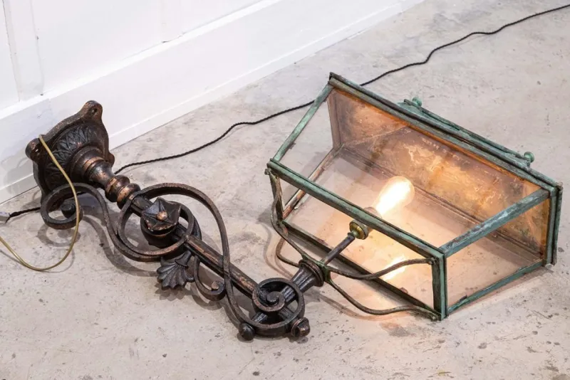 Pamono Georgian Verdigris Lanterns, 1800, Set of 2