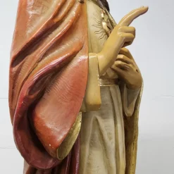 Pamono Gerard Linssen, Large Jesus Christ Sacred Heart Statues, 1890s-1910s, Plaster, Set of 2><noscript><img width=