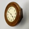 Pamono German Art Deco Wooden Round Wall Clock from Kienzle International, 1920s