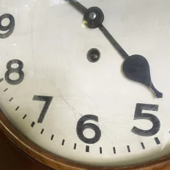 Pamono German Art Deco Wooden Round Wall Clock from Kienzle International, 1920s
