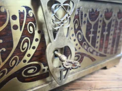 New Pamono German Art Nouveau Rosewood Box for Erhard & Söhne