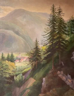 Discount Pamono German Artist, Landscape, 1927, Oil on Canvas