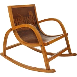 Pamono German Bauhaus Children's Rocking Chair in Bentwood, 1950s> Rocking Chairs