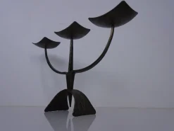 Pamono German Brutalist Iron Candleholder, 1960s><noscript><img width=