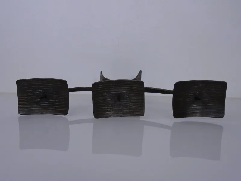 Pamono German Brutalist Iron Candleholder, 1960s> Candleholders