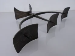 Pamono German Brutalist Iron Candleholder, 1960s><noscript><img width=