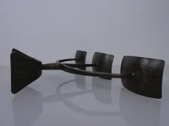 Pamono German Brutalist Iron Candleholder, 1960s><noscript><img width=