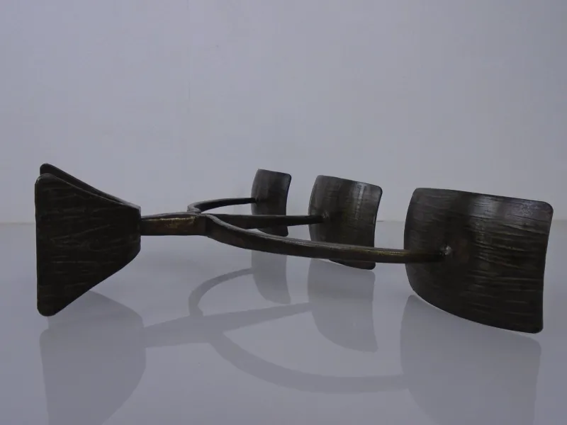 Pamono German Brutalist Iron Candleholder, 1960s> Candleholders