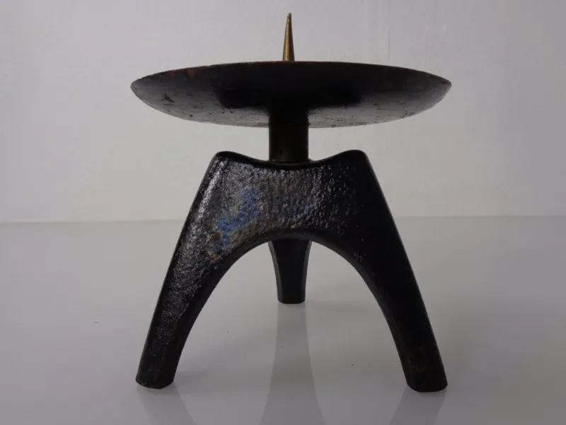 Online Pamono German Brutalist Iron Candleholder, 1960s