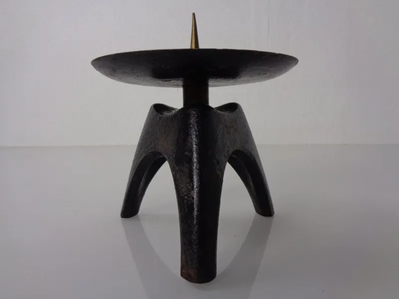 Online Pamono German Brutalist Iron Candleholder, 1960s