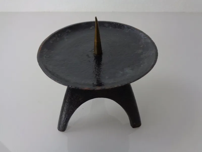 Online Pamono German Brutalist Iron Candleholder, 1960s