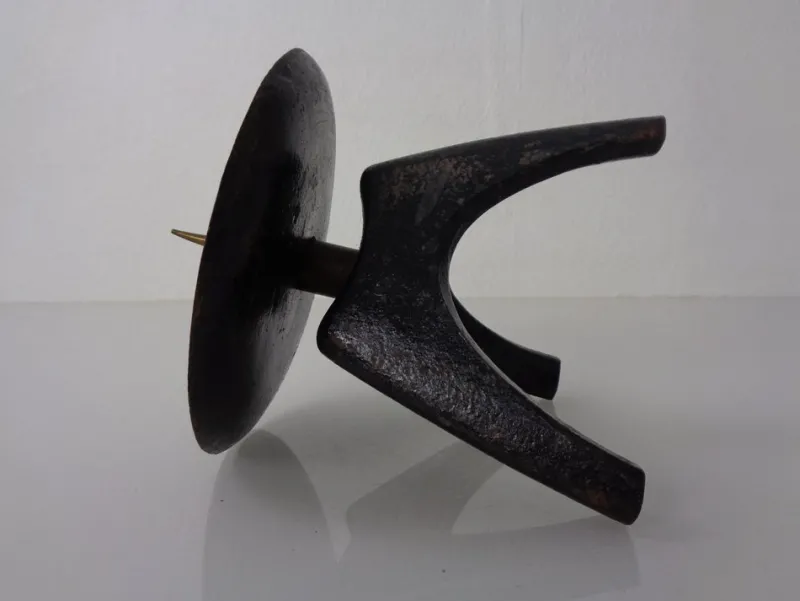 Online Pamono German Brutalist Iron Candleholder, 1960s