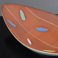 Pamono German Ceramic Dish by Bodo Mans for Bay Keramik, 1960s><noscript><img width=