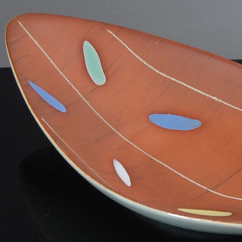 Pamono German Ceramic Dish by Bodo Mans for Bay Keramik, 1960s> Trays