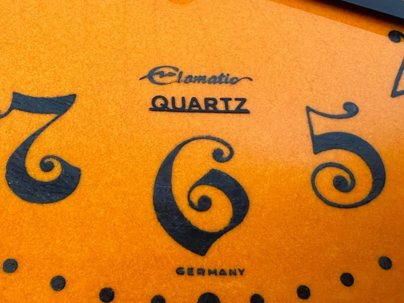 New Pamono German Ceramic Kitchen Wall Clock from Elomatic, Europa, 1960s