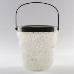 Sale Pamono German Frosted Glass and Silver Plated Ice Bucket from WMF, 1930s
