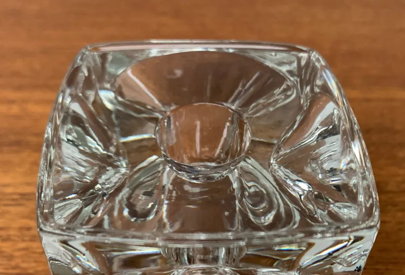 Online Pamono German Ice Cube Candle Holder in Glass from Peill & Putzler, 1970s