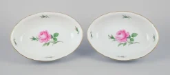 Clearance Pamono German Oval Pink Rose Bowls in Porcelain from Meissen, 1920s, Set of 2