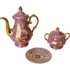 Discount Pamono German Pink and Color Porcelain Coffee Tea Service, Germany, 1950s