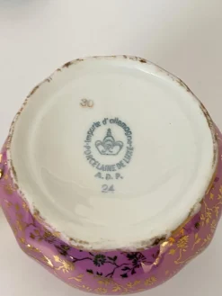Discount Pamono German Pink and Color Porcelain Coffee Tea Service, Germany, 1950s