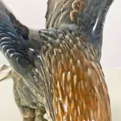 Sale Pamono German Polychrome Porcelain Eagle Sculpture by Fritz Heidenreich, 1930s