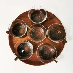 Best Pamono German Tea and Coffee Set by Schott & Gen Mainz Jena Glas, 1970s, Set of 6
