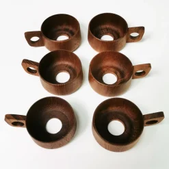Best Pamono German Tea and Coffee Set by Schott & Gen Mainz Jena Glas, 1970s, Set of 6