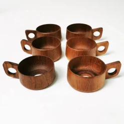 Best Pamono German Tea and Coffee Set by Schott & Gen Mainz Jena Glas, 1970s, Set of 6
