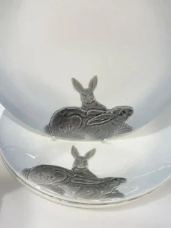 Pamono German Wächtersbach Hunting Plates and Tureen attributed to Carl Bull, 1910s, Set of 13><noscript><img width=
