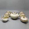 New Pamono German White, Blue and Gold Porcelain Tea Set/Coffee Set, 1950s, Set of 11