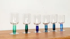 Best Pamono German Wine Glasses by Regina Kaufmann for Glashagen Hütte, Set of 6