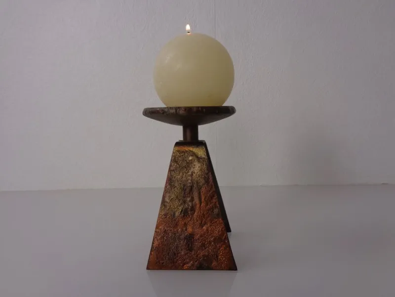 Pamono Germn Brutalist Copper and Brass Candleholder, 1960s> Candleholders