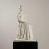 Outlet Pamono Gertrude Bret, Seated Woman, 1900s, Plaster Sculpture