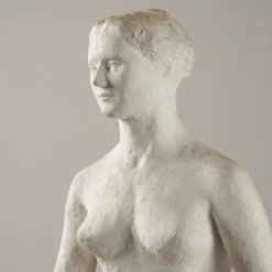 Outlet Pamono Gertrude Bret, Seated Woman, 1900s, Plaster Sculpture