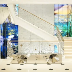 Pamono Get Lost! Bench in Mirror Polished Stainless Steel by Barberini & Gunnell><noscript><img width=