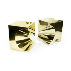 Pamono Get Lost! C4 & C5 Side Tables in Golden Steel by Barberini & Gunnell, Set of 2> Tables