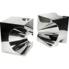 New Pamono Get Lost! C4 and C5 Side Tables in Stainless Steel by Barberini & Gunnell, Set of 2