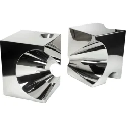 New Pamono Get Lost! C4 and C5 Side Tables in Stainless Steel by Barberini & Gunnell, Set of 2