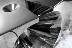 New Pamono Get Lost! C4 and C5 Side Tables in Stainless Steel by Barberini & Gunnell, Set of 2