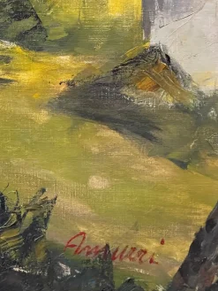 Pamono Giancarlo Amurri, View of a Small Church, 20th Century, Oil Painting on Canvas><noscript><img width=