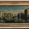 Clearance Pamono Giancarlo Gorini, Venice, Italian School, Oil on Canvas, Framed