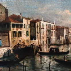Clearance Pamono Giancarlo Gorini, Venice, Italian School, Oil on Canvas, Framed