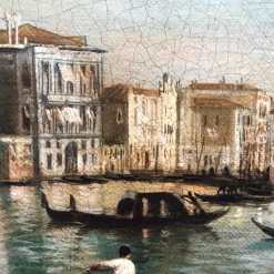 Clearance Pamono Giancarlo Gorini, Venice, Italian School, Oil on Canvas, Framed